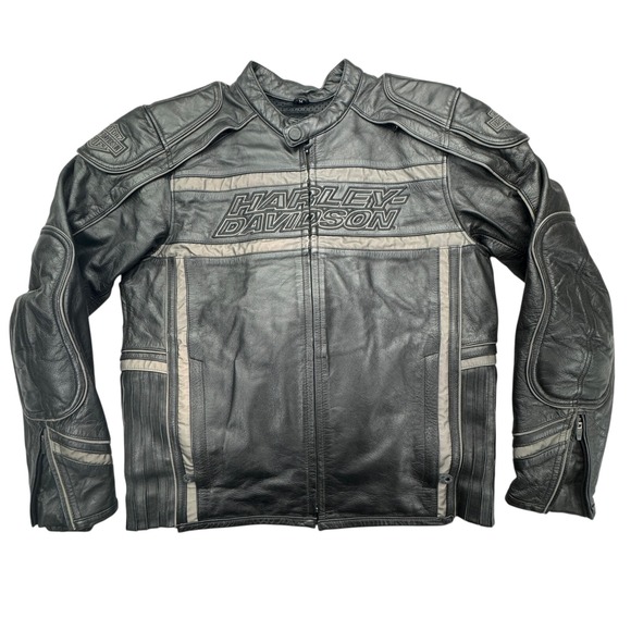 Harley Davidson LUMINATOR 360 Leather Jacket Men M Reflective Armored 98013-10VM